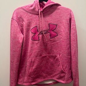 Pink under armour hoodie size small